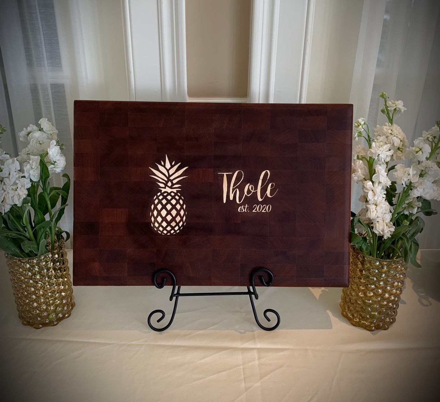 Personalized laser engraved cutting board