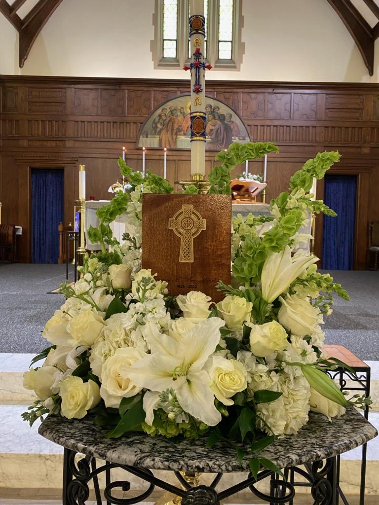 Custom laser engraved memorial urn